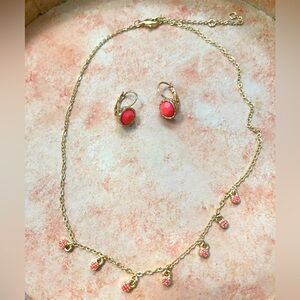 Necklace & earrings set. New